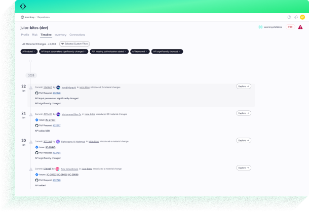 Continuously surface and remediate vulnerable API components

